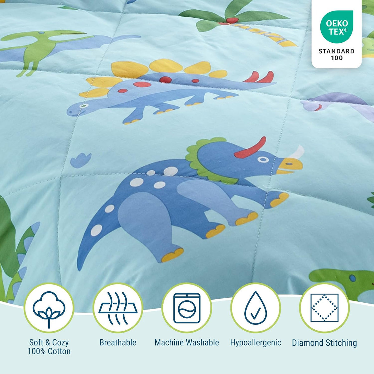 Toddler Comforter for Boys and Girls – Dinosaur Land