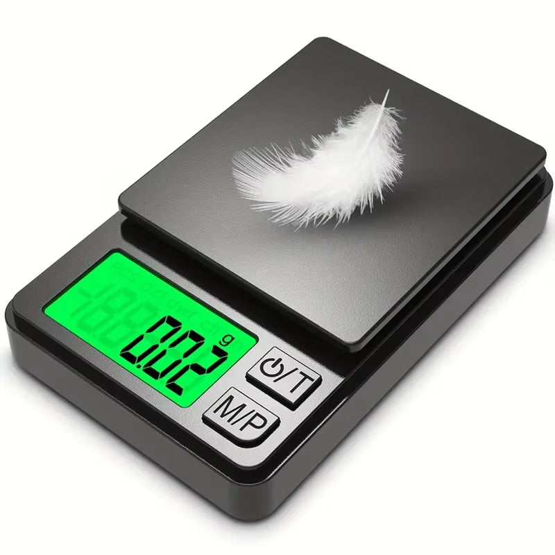 Precision Pocket Scale 1000G X 0.1G - Digital Gram Food Jewelry Ounces/Grains Scale with Backlit LCD - Mini Scale for Travel
